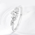 0.58cttw Marquise Cut Weeding Moissanite Rings for Women Double Halo High Quality 925 Sterling Silver Half Eternity Band