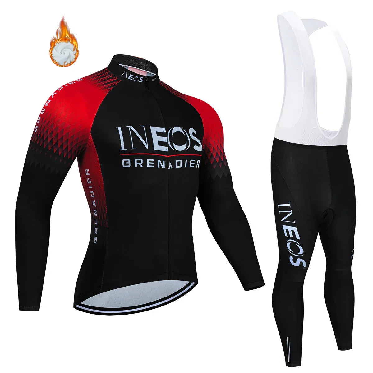 Ineos Grenadier Pro Team Tricuta Cycling Man 2022 Men's Bicycle Clothing Gel Clothes Jacket Bib Jersey Set Winter fleece Suit