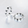 Sparkling 2.6cttw D Color Full Black And White Moissanite Hoop Earrings S925 Silver Earring For Women Party Fine Jewelry