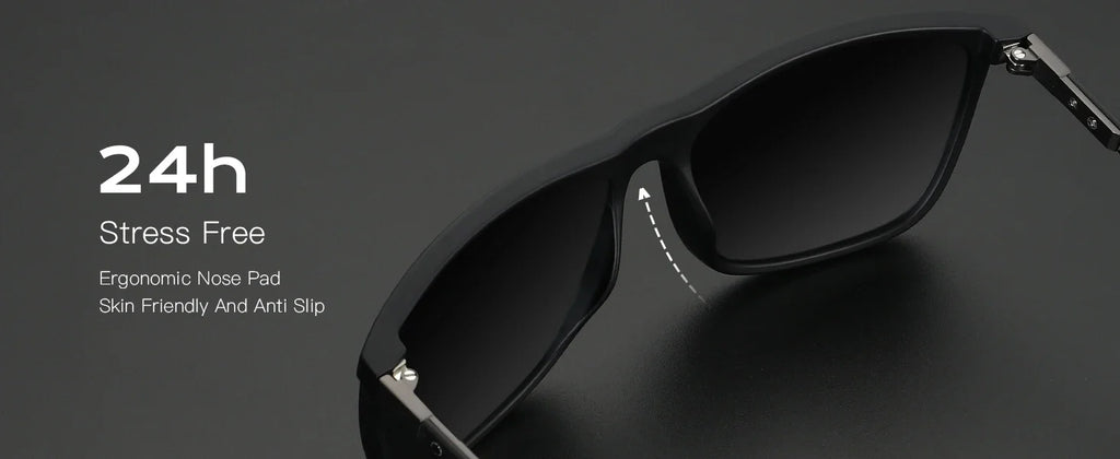 Square Polarized Sunglasses for Men Ultralight Carbon Fiber Sun Glasses Driving Fishing Golf Sports UV400 Protection