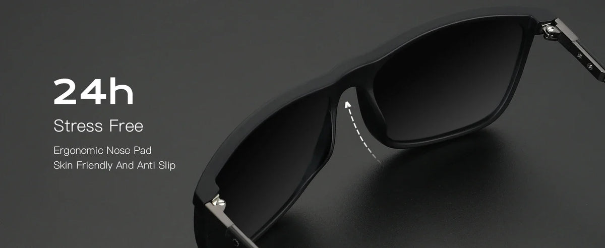 Square Polarized Sunglasses for Men Ultralight Carbon Fiber Sun Glasses Driving Fishing Golf Sports UV400 Protection