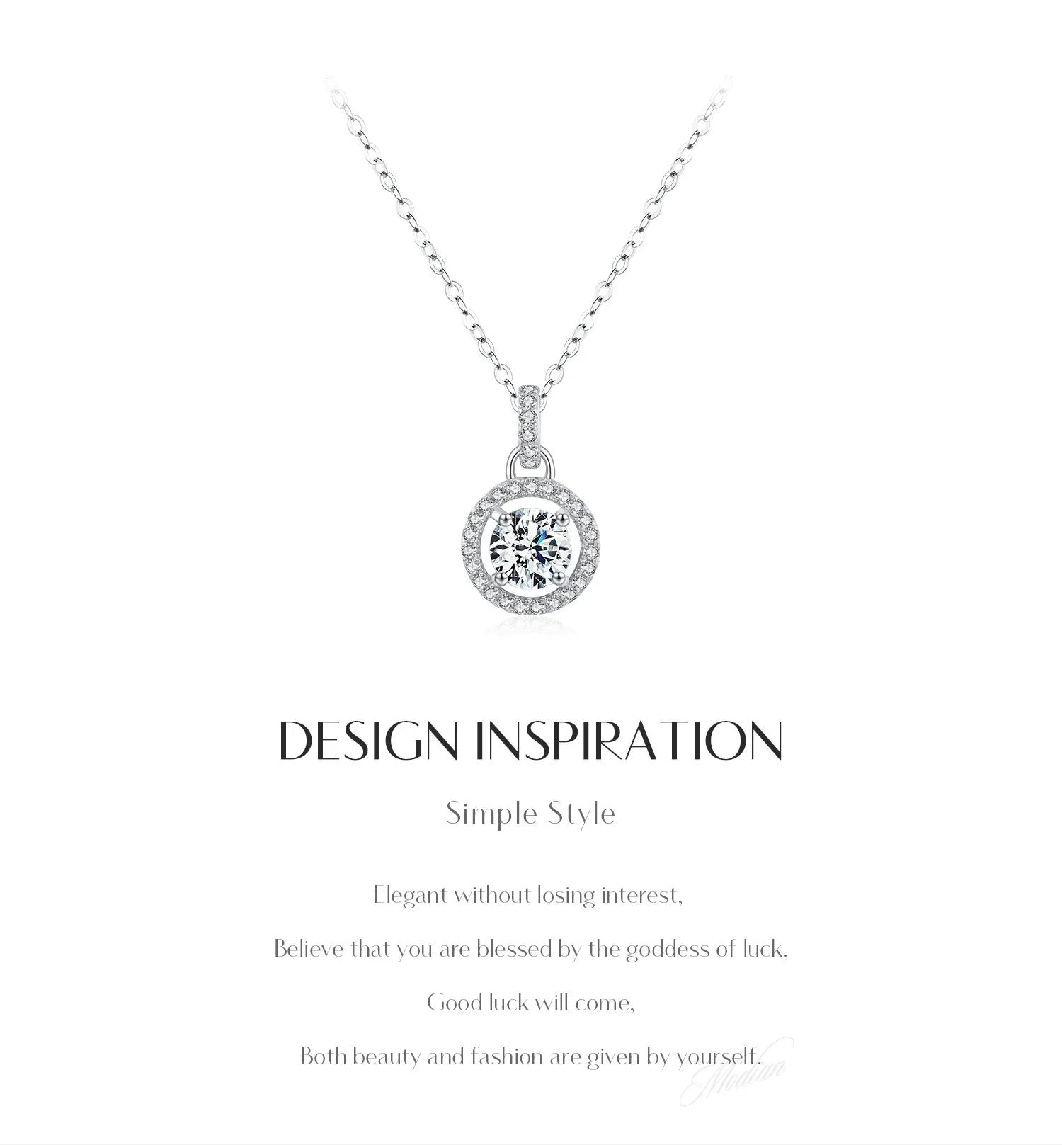 1 Carat D color Moissanite Pendant Necklace For Women 925 Sterling Silver Wedding Bridal Fine Jewelry With Certificate