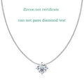 0.5-2CT D Color Certified Moissanite Necklace for Women Sparkling Lab Diamond 100% 925 Sterling Silver Pendants Wholesale