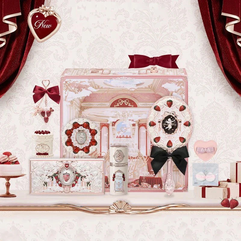 Strawberry Cupid Box Collection Make Up Sets Cosmetics Full Set Palette Pressed Powder Blush Lipstick Gift Box