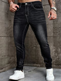 Men's Tight-Fitting Stretch Denim Pants
