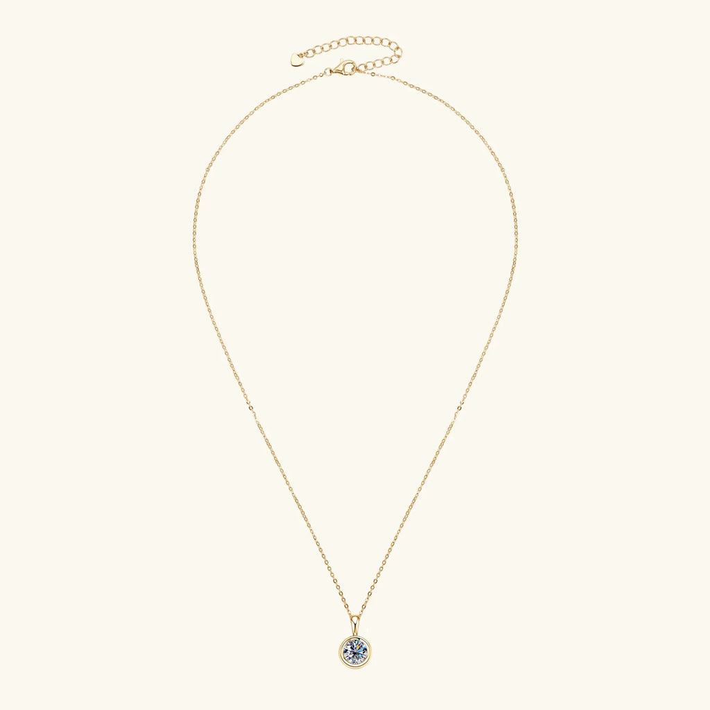 GRA Certified 2CT Moissanite Pendant Necklaces 925 Sterling Silver Solitaire Necklace Chain For Women Jewellry Gift