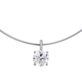 Round Brilliant Cut 2/3/4ct Solitaire Moissanite Pendant Necklaces Women s925 1.5mm Solid Choker Big Diamond Neck Chain