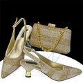 Evening Party Shoes And Bag Set Hollow Design Bag With Shoes