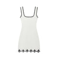 European and American style 2025 winter new women's clothing artificial pearl embroidery sleeveless short dress