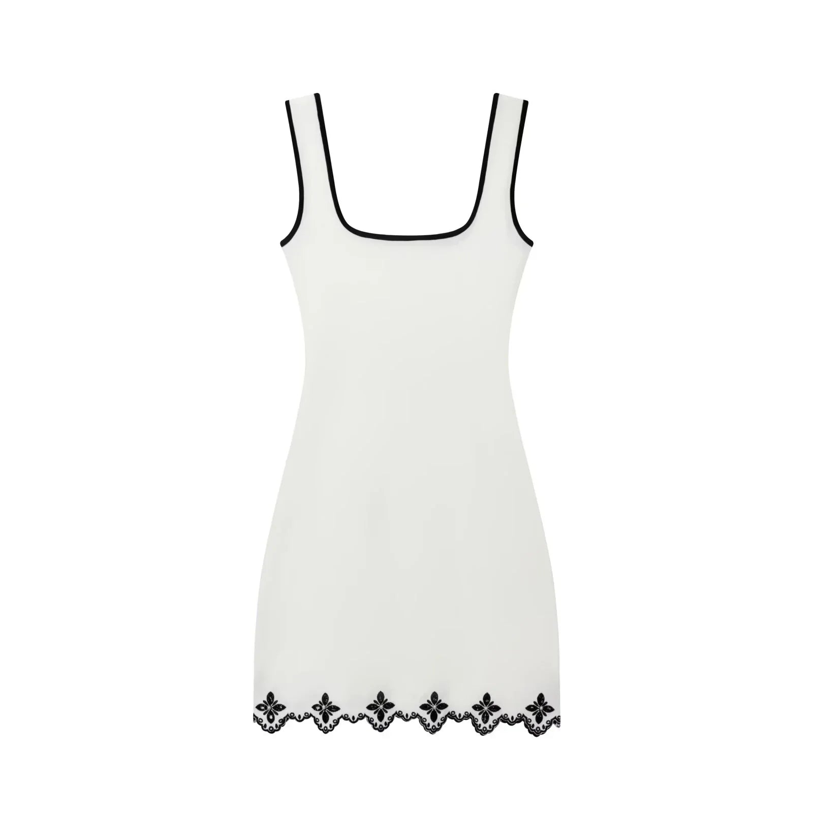 European and American style 2025 winter new women's clothing artificial pearl embroidery sleeveless short dress