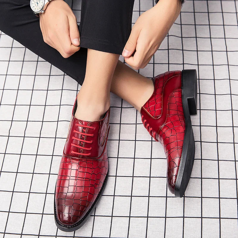 Spring Italian high-quality Blue Leather Shoes for Men men leather shoes Wedding Dress Shoes Patent mens loafers Big size:38-48