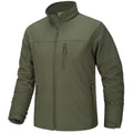 Men's Waterproof Outdoor Hiking Jacket Full Zip Windproof Fleece Lining Warm Fall Winter Work Casual Jackets
