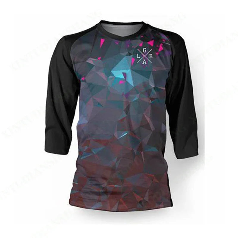 Men's Motocross Loose Rider 3/4 Sleeve Jersey Enduro Mountain Bike Jersey Downhill Racing Mx Shirt Maillot Ciclismo Sweatshirt