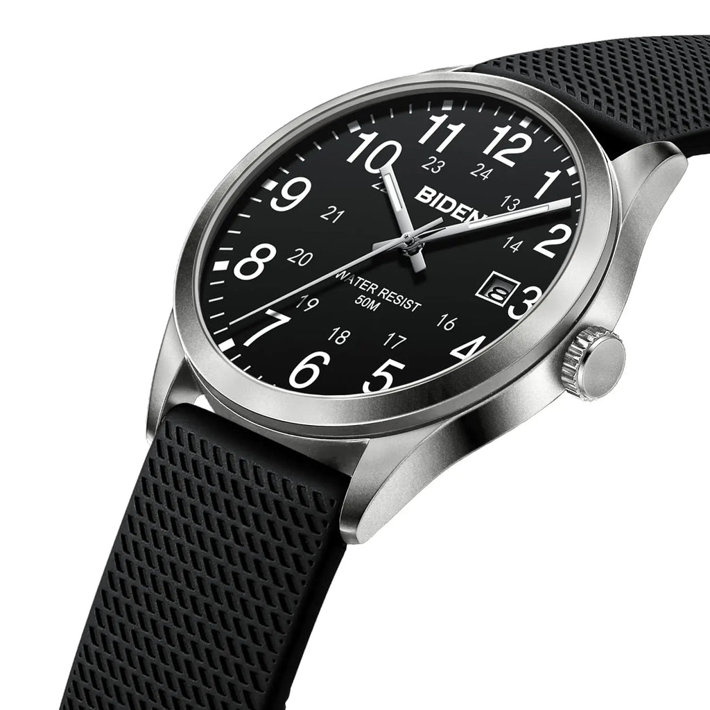 Men's Watch Simulated Quartz Sports Men's and Women's Watch 30 Waterproof Second Hand Luminous Easy to Read Dial
