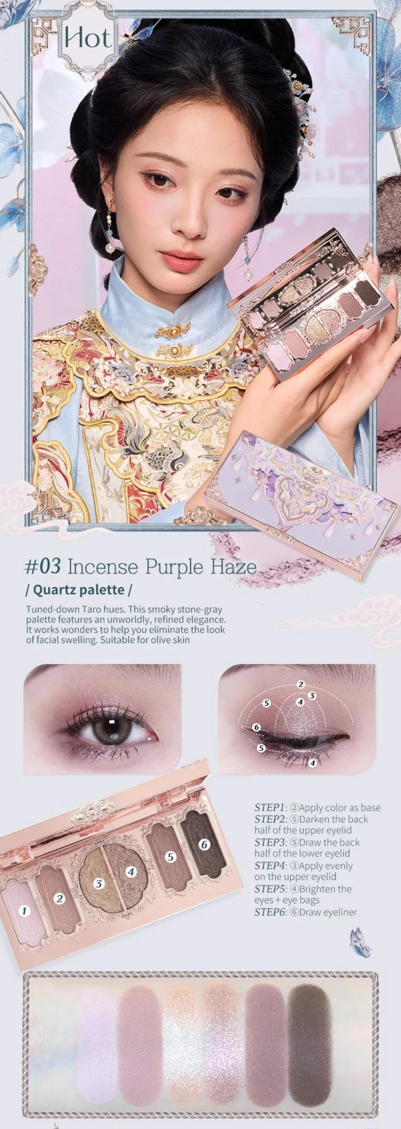 Makeup Set Flower Knows Butterfly Cloud Collar Collection Makeup Gift Set Includes Eyeshadow Blush Lipstick Vegan&Cruelty-Free