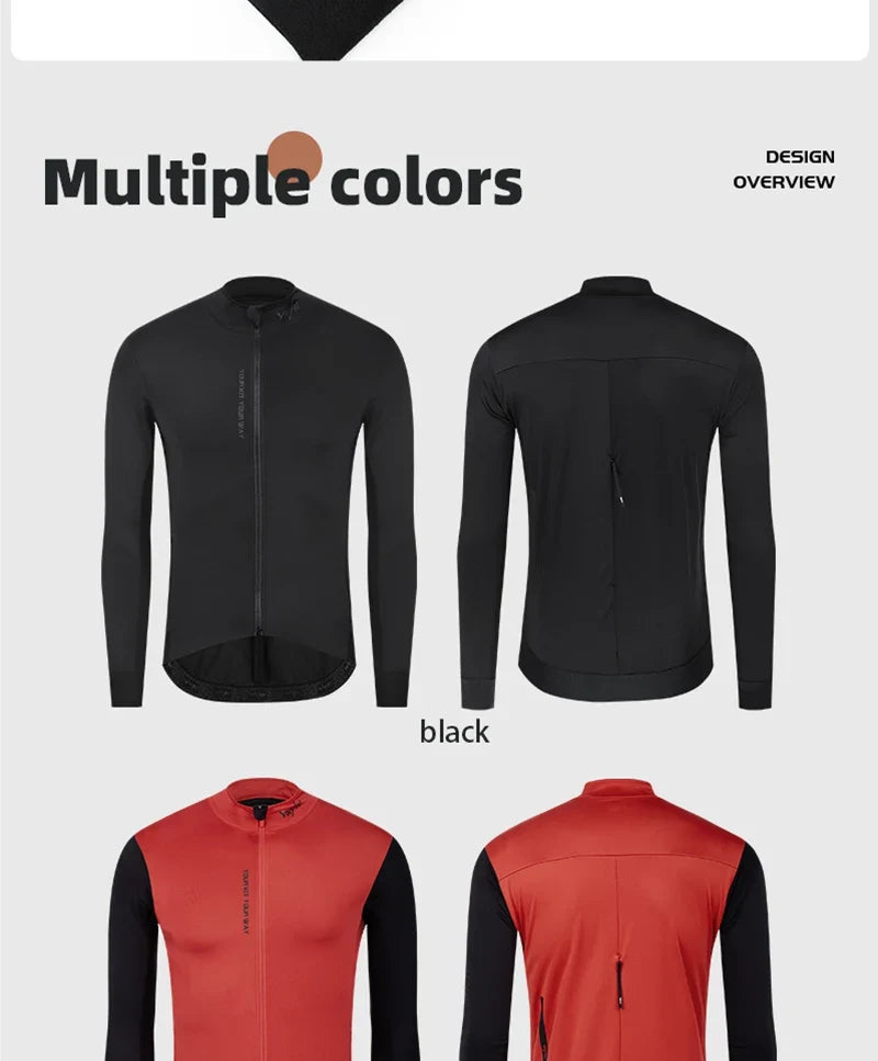 Men's Windproof Waterproof Long Sleeve Cycling Jacket MTB Bike Coat Bicycle Sports Windbreaker Double Zipper Cycling Jersey