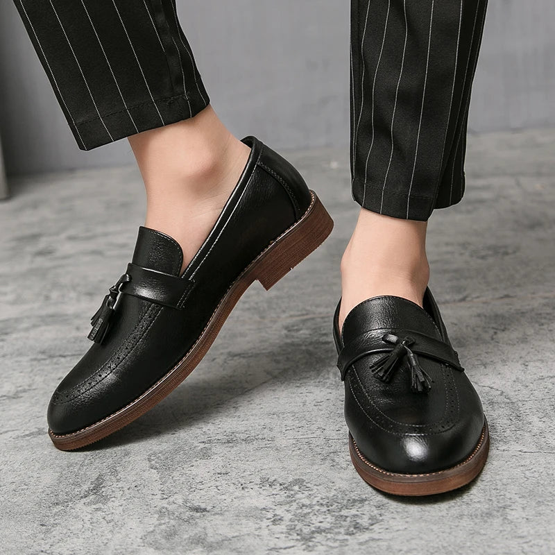 Spring Autumn New Men's Genuine Leather Casual Shoes Outdoor Work Shoes Office Dress Shoes Men's Wedding Shoes Free Delivery