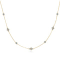 925 Sterling Silver Choker Necklaces 3mm Moissanite Clover Necklace for Women Neck Chain Female Jewelry Gift