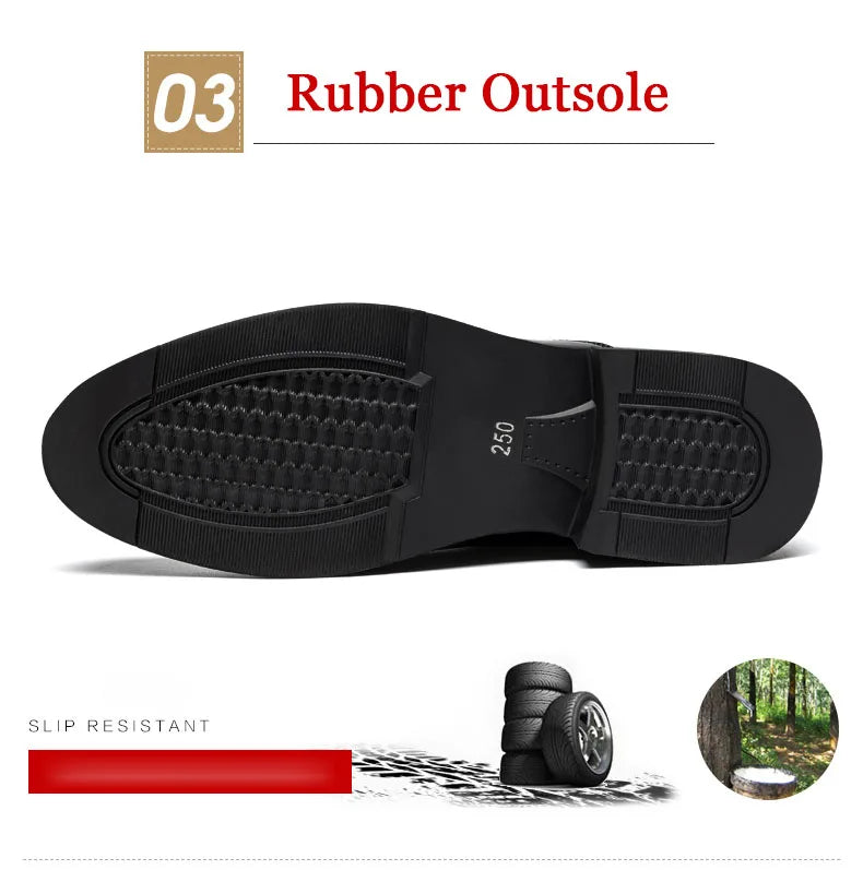 New Men 37-46 Men's Flat / 6CM Heightening Elevator Shoes Business Formal Leather Shoes Man British Casual Wedding Suit Shoes