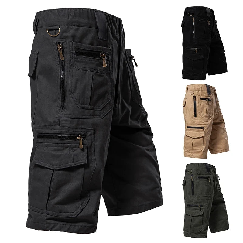 Men's Large Size Loose Casual Shorts Fashion Trendy Versatile Cotton Shorts Elastic Waist Summer Work Shorts