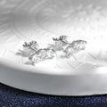 Sparkling Ins 3-Stone 0.6CT D Color Moissanite Stud Earrings For Women S925 Sterling Silver Diamond Earring Fine Jewelry