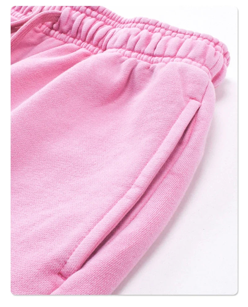 Fashion Summer Men 420gsm Washed Cotton Shorts Retro Unisex High Street Terry Knee Length Short Pants Streetwears HY0845