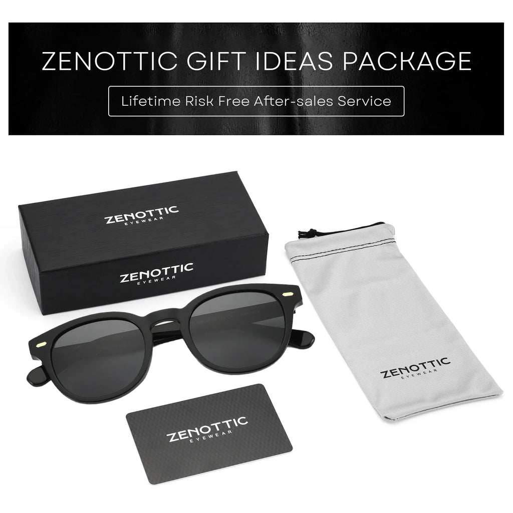 Classical High-quality Acetate Polarized Sunglasses Unisex UV400 Protection Shade Retro Round Sun Glasses ZS6211