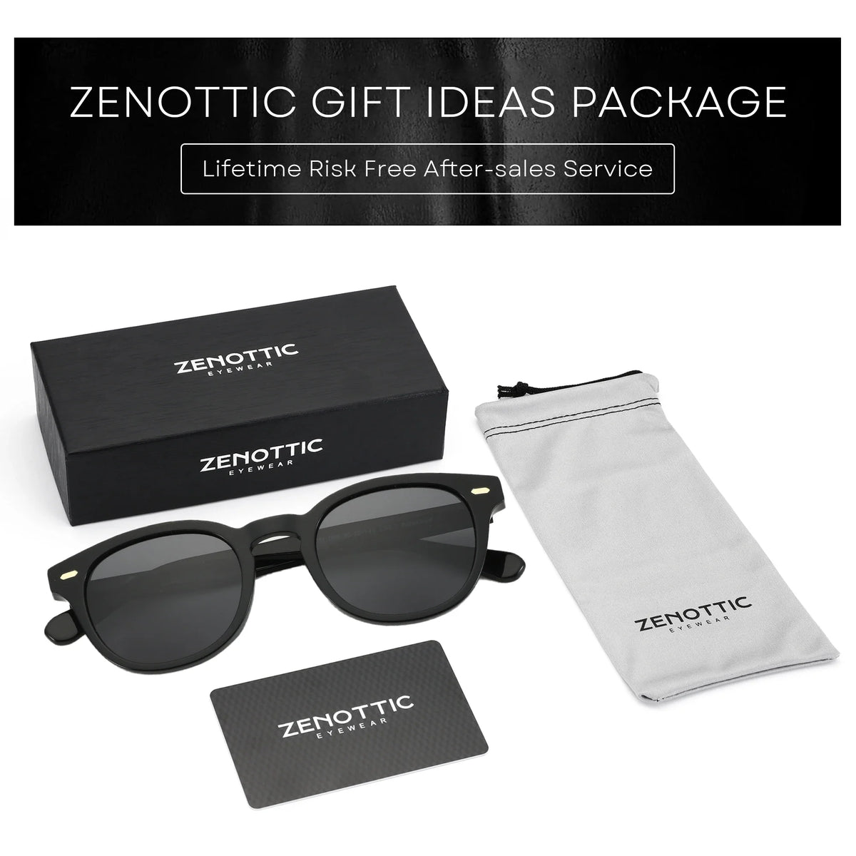 Classical High-quality Acetate Polarized Sunglasses Unisex UV400 Protection Shade Retro Round Sun Glasses ZS6211