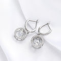 White Gold Plated 0.5/1CT Moissanite Drop Earring for Women Sparkling Beating Heart Earring S925 Sterling Silver Jewelry