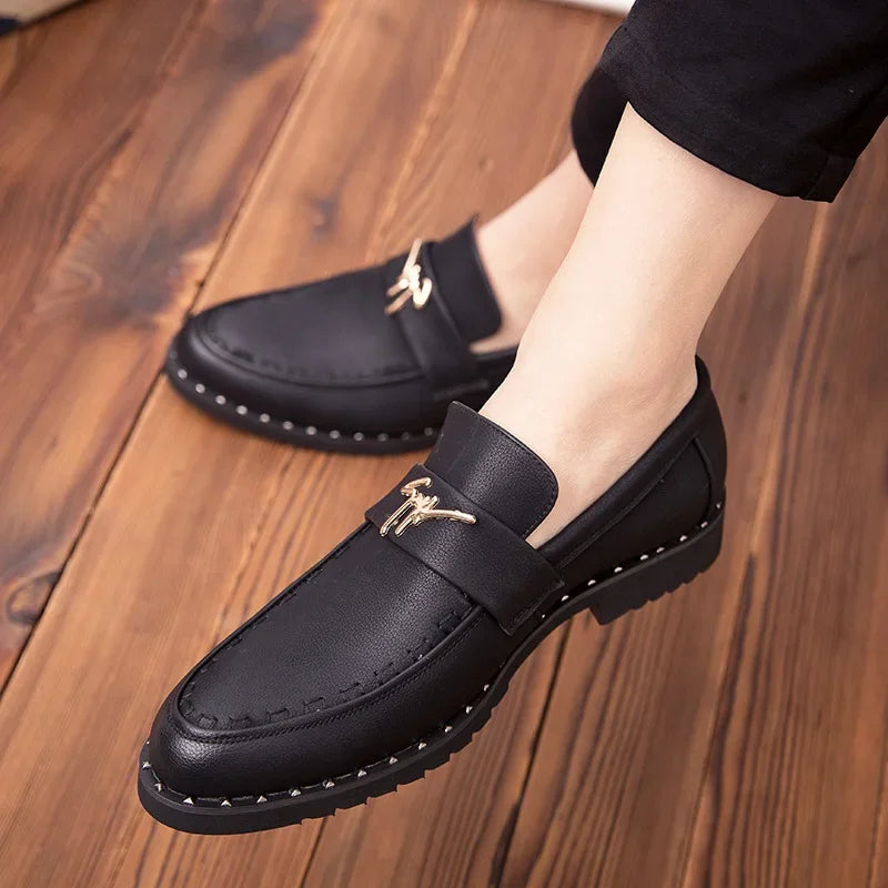 Men's Casual Leather Shoes – Comfortable Slip-On Fashion Footwear for Adults EU 40–48