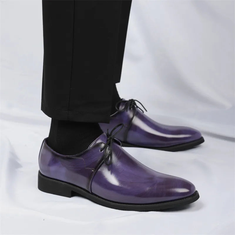 Men’s Fashion Formal Dress Shoes – Classic Lace-Up Office & Wedding Footwear (Black, Brown)