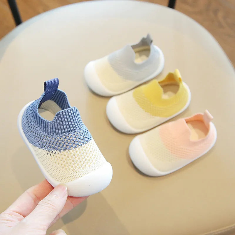 2025 New Spring Summer Mesh Breathable Non-Slip Baby Shoes 6M-36M Boys Girls Sip on Sneakers Casual Sport Shoes First Walkers
