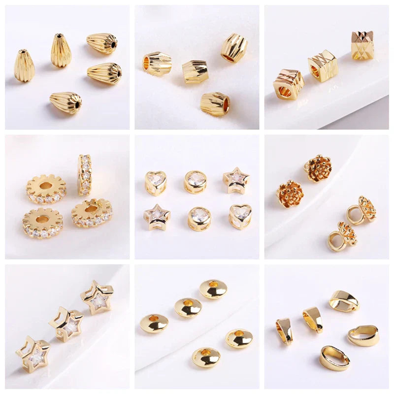 14K Gold Plated Brass Earrings Hooks Round Hoop Earrings,Earring Fixtures,Fasteners For Earrings,DIY Earring Making Accessories