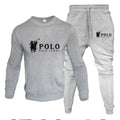 Men's autumn  winter set Round-neck sweatshirt and jogging pants Fashionable outdoor fitness and leisure for autumn and winter