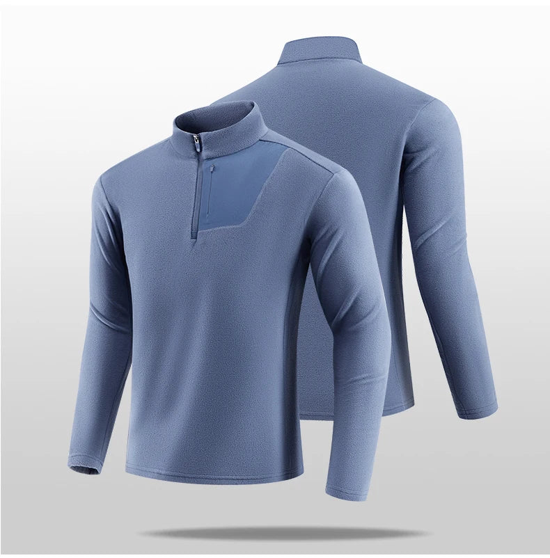 SBWL High-quality Outdoor Sports Inner Lining Autumn/Winter Warm Long-sleeved Stand-up Collar T-shirts Running Jackets Tops