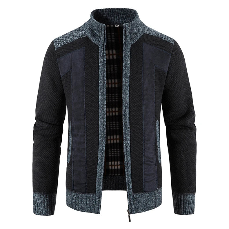 Autumn Spring Sweater Men's Cardigan Zip Up Turtleneck Jacket Y2K Sweatshirt Winter Hombre Cold Coat Knitted Jumper Sweatercoat