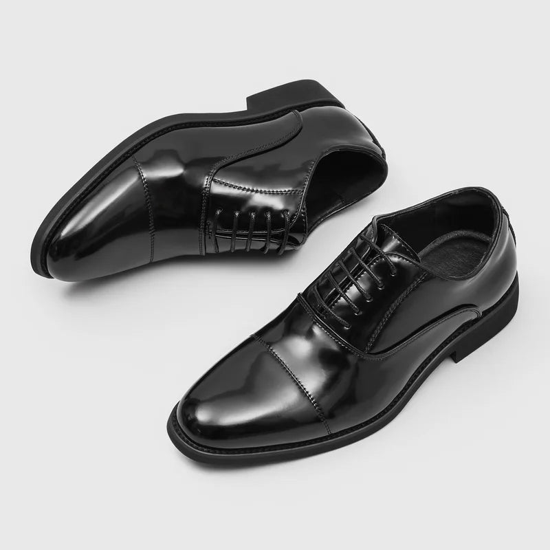 Men's Dress Shoes Size 38-46 Fashion Man Pointed Toe Oxford Shoes Lace-Up Brogue Footwear Buckle Business Wedding Shoes Sneakers
