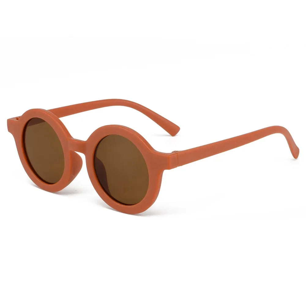 Children's sunglasses, inset style  round frame, 1-7 year old baby sunglasses, sun shading, sun protection