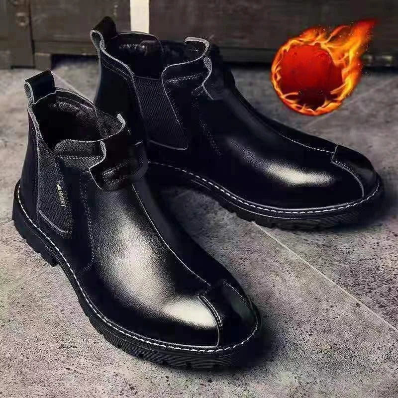 Leather Men Shoes Set Foot Casual Slip on Men Loafers Men Flats High Quality  Moccasins Shoes Plus Size Handmade Shoes Boots