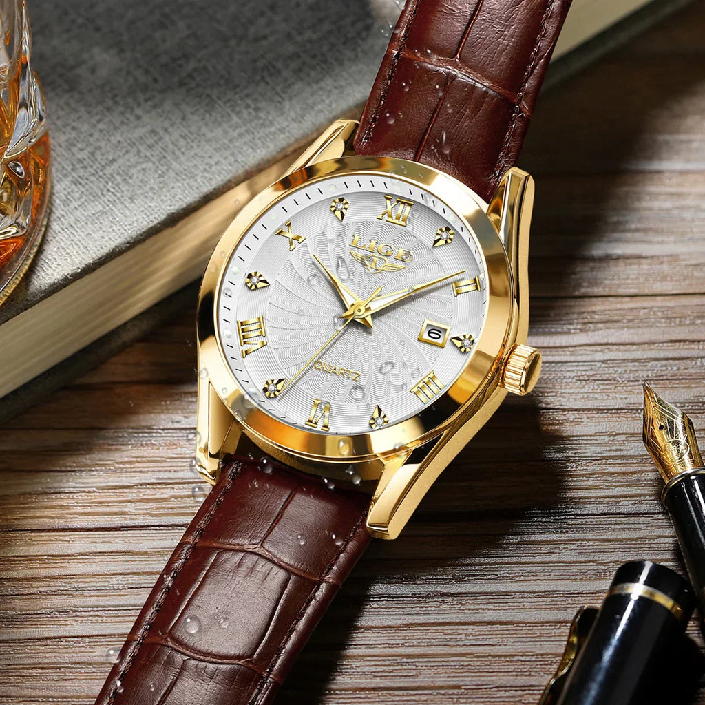 Women Watch Fashion Leather Military Sport Waterproof Watches For Women Top Brand Luxury Women's Bracelet Watch Reloj Mujer