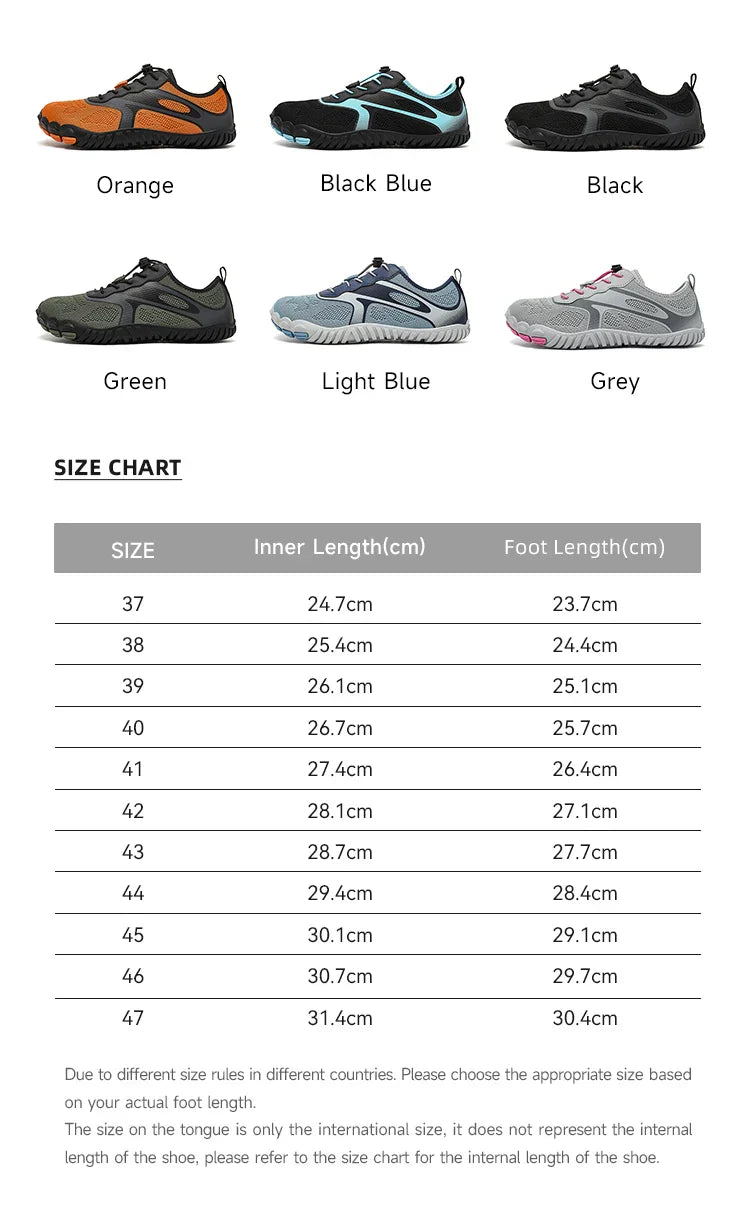 Unisex Barefoot Shoes for Men Women Wide Toe Beach Walking Sneakers Zero Drop Outdoor Elastic Band Running Shoes