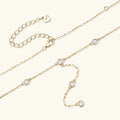 Collares Mujer 3mm 0.1ct Moissanite Necklace 925 Sterling Silver Y-shaped Pendant Necklaces For Women Unique Jewelry Gift