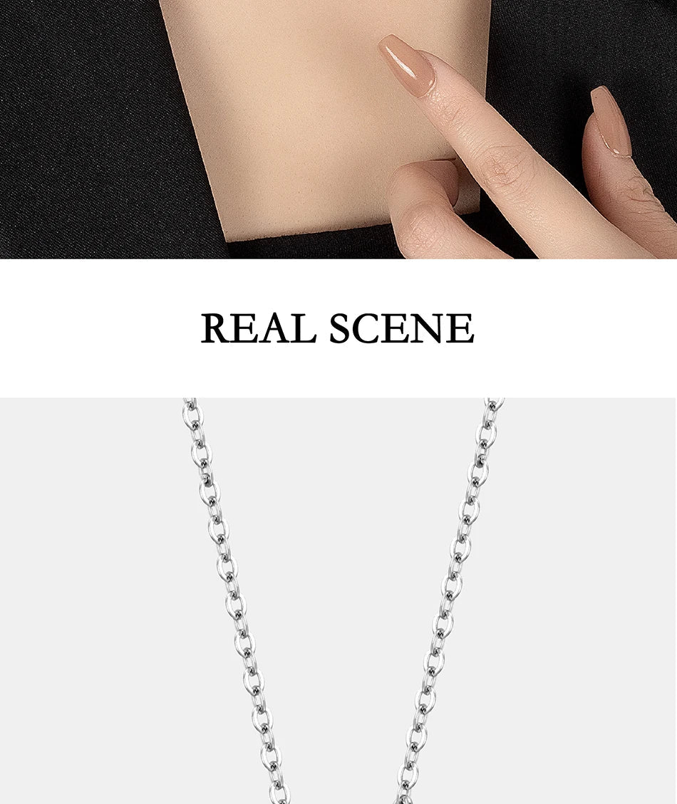 All Moissanite Necklace for Women S925 Pure Silver Double Heart Design Laboratory Diamond Pendant Fashion Luxury Jewelry