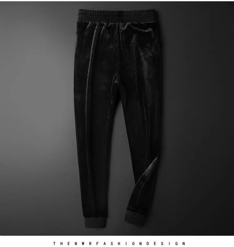Men's Clothing Spring and Autumn high quality Casual Sports Hooded suit Gold Velvet Pants suit Loose Two-piece Set