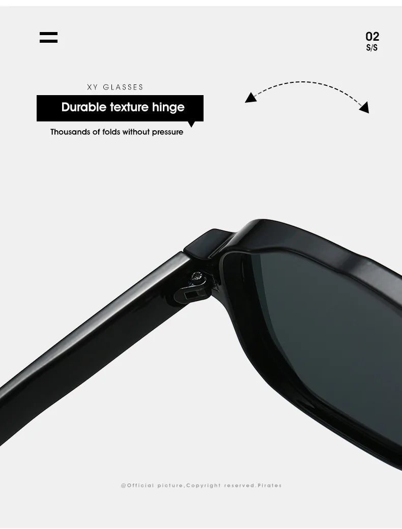 Fashion Square Sunglasses Women Men Driving Rivets Arrow Decoration Casual Travel Suitable for All Sun Glasses Uv400