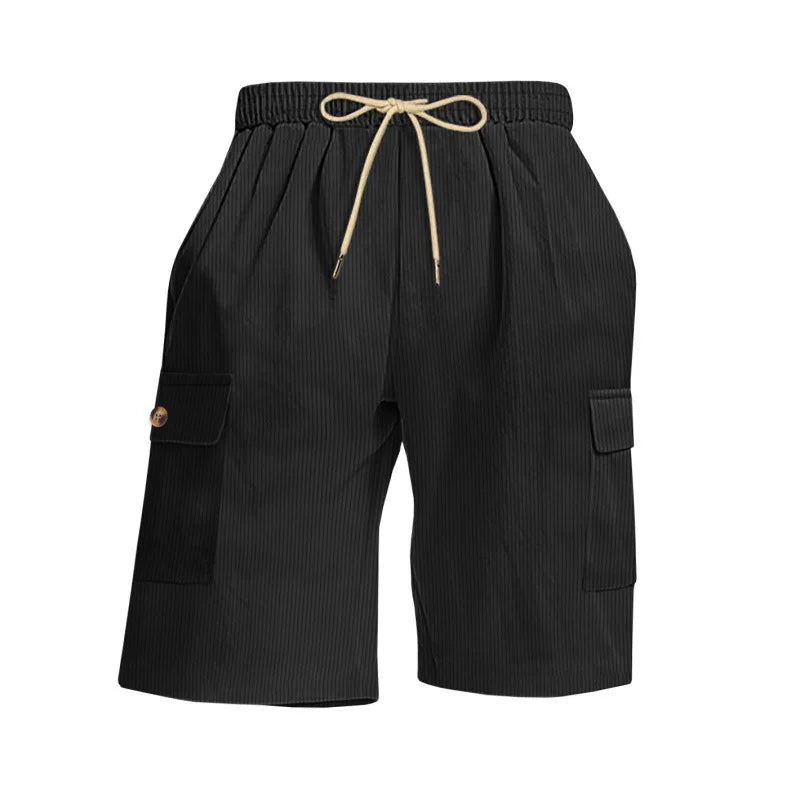 American Men's Heavy Loose Four Seasons Hip Hop Casual Sports Running Corduroy Tooling Shorts