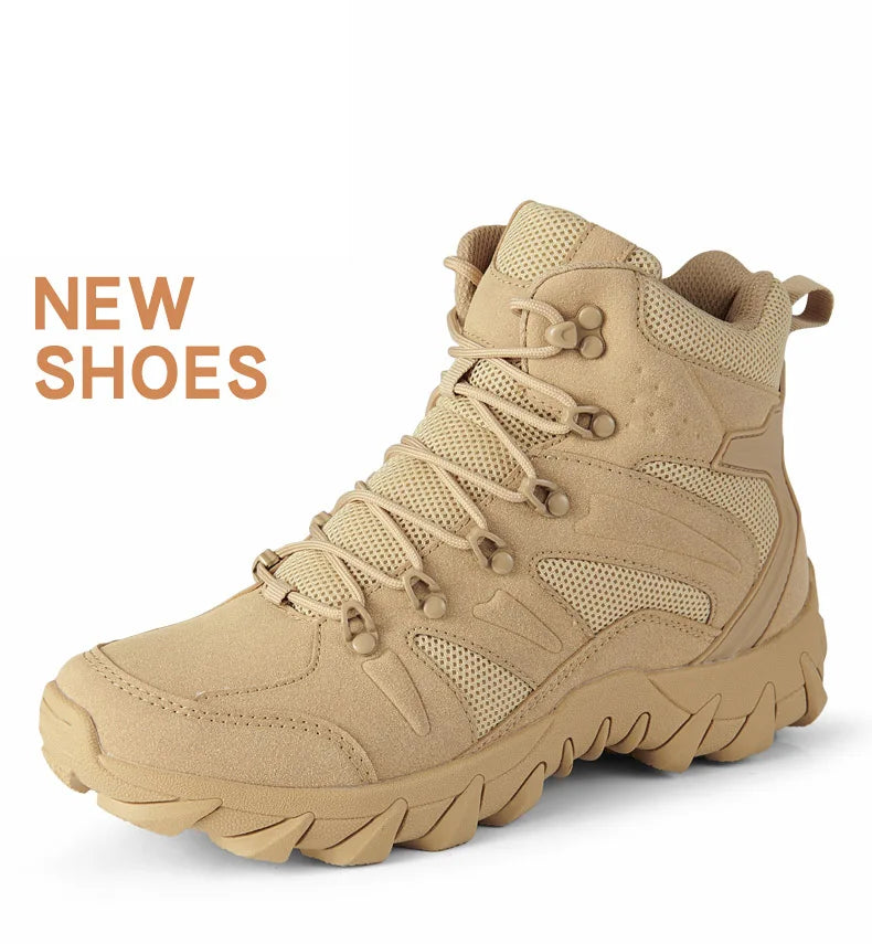 Combat Training Boots Male Outdoors Camping Anti-wear Rapid Response Hiking Shoes Fishing Hunting Sneakers