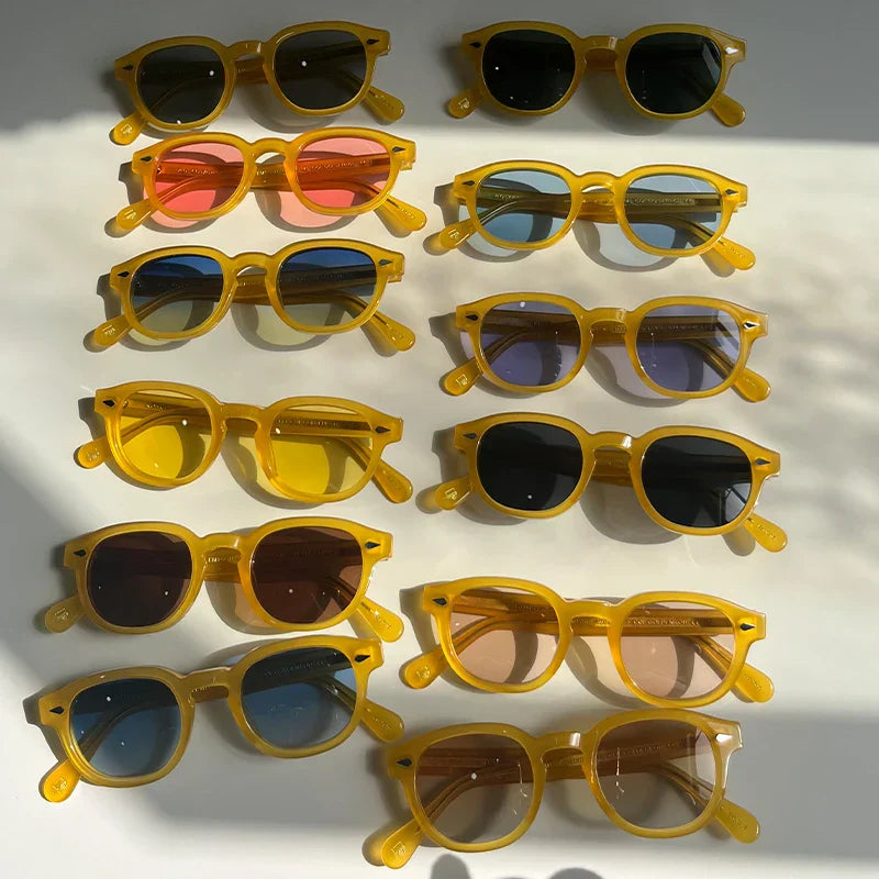 High Quality Sunglasses Man Johnny Depp Lemtosh Polarized Sun Glasses Woman Luxury Brand Vintage Acetate Frame With Original Box