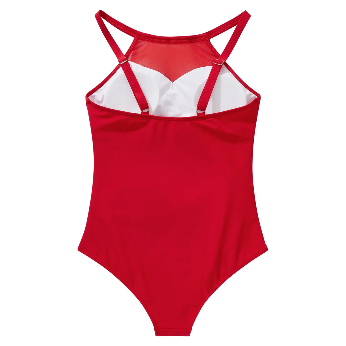 XL Size One Piece Swimsuit Women Mesh Hollow Out Swimwear For Women Solid Padded Push Up Plus Size Summer Bathing Suits Female