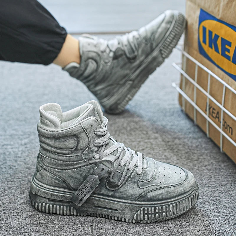 Retro Manga Men's Sneakers Soft Comfortable Non Slip Wear Resistant Sole Daily Casual Men's Shoes Preppy Versatile Holiday Gifts